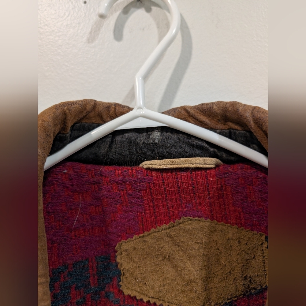 Vintage Southwestern Wool Jacket Suede Leather Trim Made in USA Women’s L - Picture 8 of 11